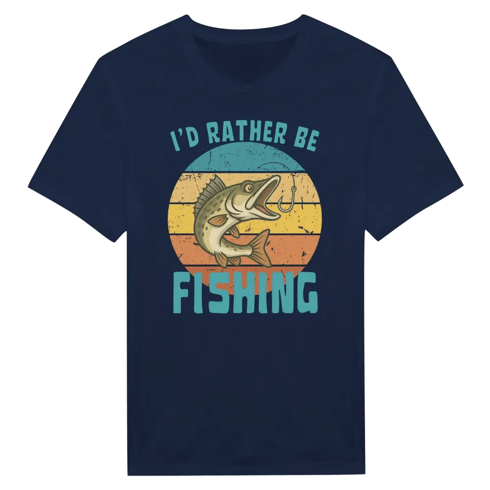 I'd Rather Be Fishing Zander - T-shirt - Rather Be In Finland