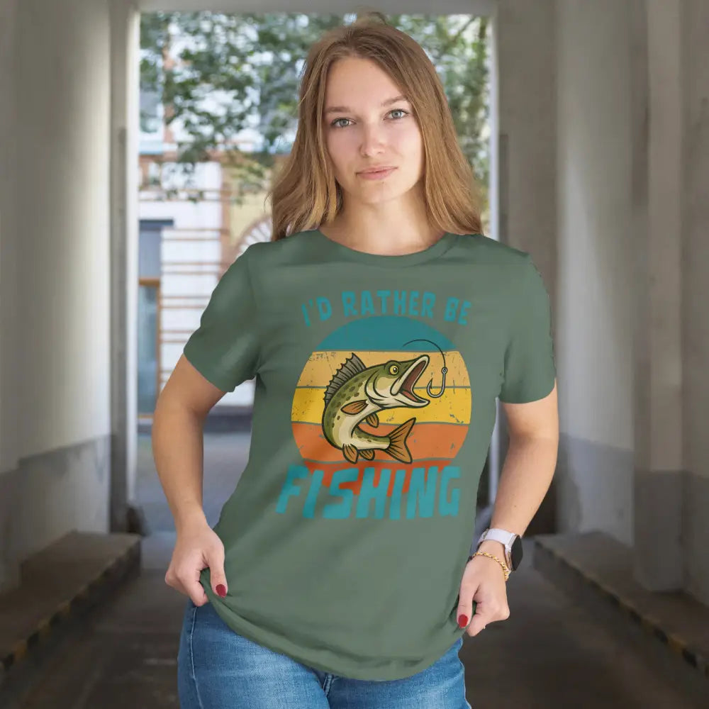 I’d Rather Be Fishing Zander T shirt Print Material Rather Be In Finland