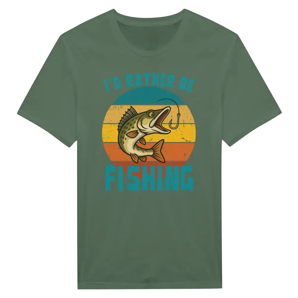 I'd Rather Be Fishing Zander - T-shirt - Rather Be In Finland