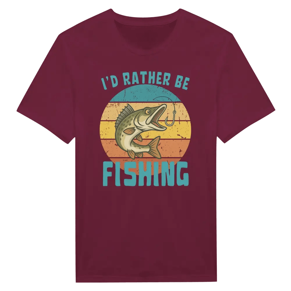 I'd Rather Be Fishing Zander - T-shirt - Rather Be In Finland