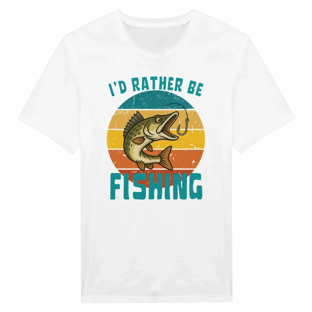 I'd Rather Be Fishing Zander - T-shirt - Rather Be In Finland