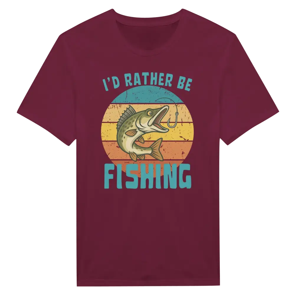 I'd Rather Be Fishing Zander - T-shirt - Rather Be In Finland