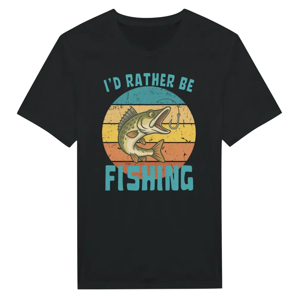 I'd Rather Be Fishing Zander - T-shirt - Rather Be In Finland
