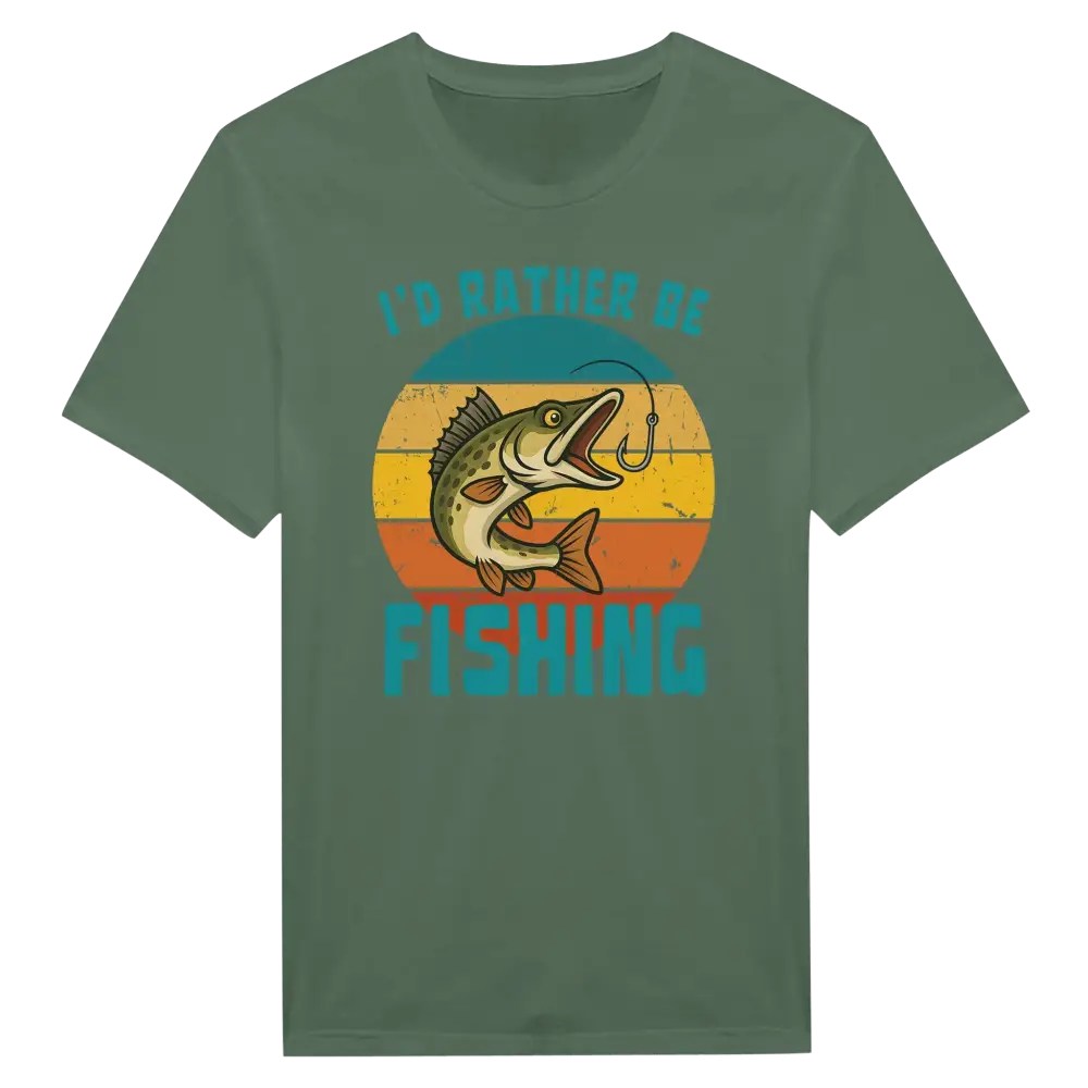 I'd Rather Be Fishing Zander - T-shirt - Rather Be In Finland