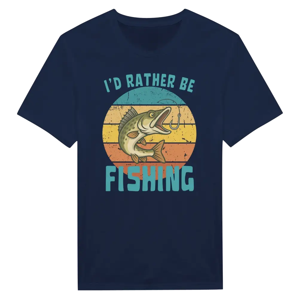 I'd Rather Be Fishing Zander - T-shirt - Rather Be In Finland
