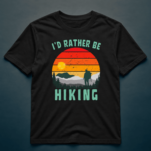 I'd Rather Be Hiking 2 - T-Shirt - Rather Be In Finland