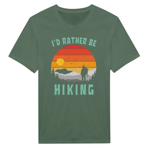 Tuotekuva: t-paita, painatuksena I'd Rather Be Hiking 2 (Rather Be in Finland)