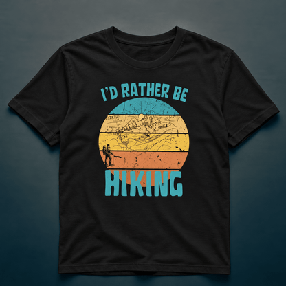 I'd Rather Be Hiking 4 - T-shirt - Rather Be In Finland