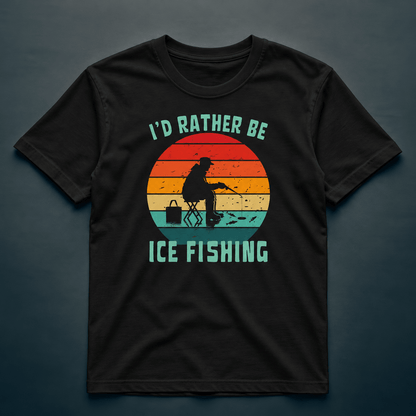 I'd Rather Be Ice Fishing - T-Shirt - Rather Be In Finland