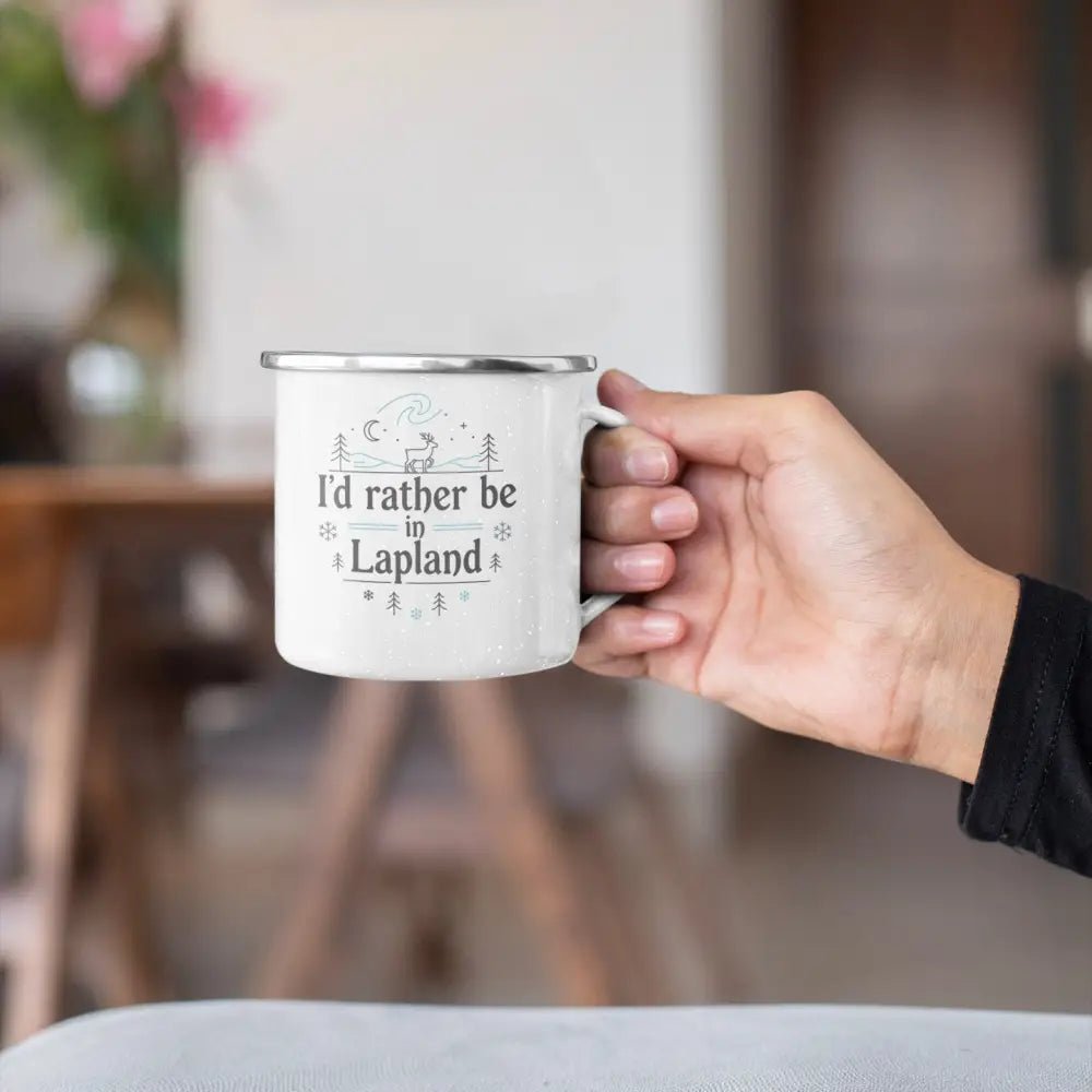 I'd Rather Be In Lapland - Enamel Mug - Rather Be In Finland