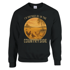 Tuotekuva: collegepaita, painatuksena I'd Rather Be In The Countryside 2 (Rather Be in Finland)