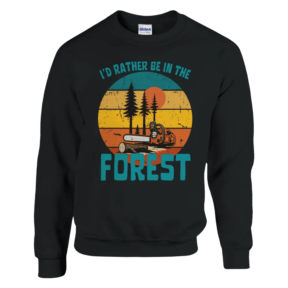 I'd Rather Be In The Forest, Chainsaw - Sweatshirt - Rather Be In Finland