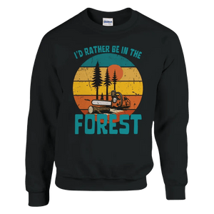 Photo du produit : sweat-shirt au motif « I'd Rather Be In The Forest, Chainsaw » de Rather Be in Finland