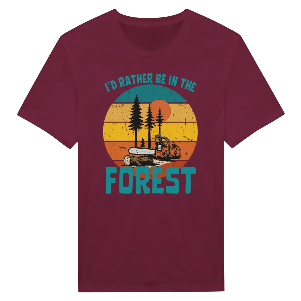 I'd Rather Be In The Forest, Chainsaw - T-shirt - Rather Be In Finland