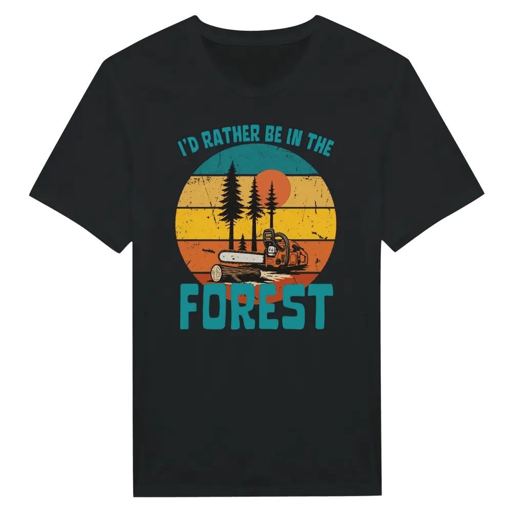 I'd Rather Be In The Forest, Chainsaw - T-shirt - Rather Be In Finland