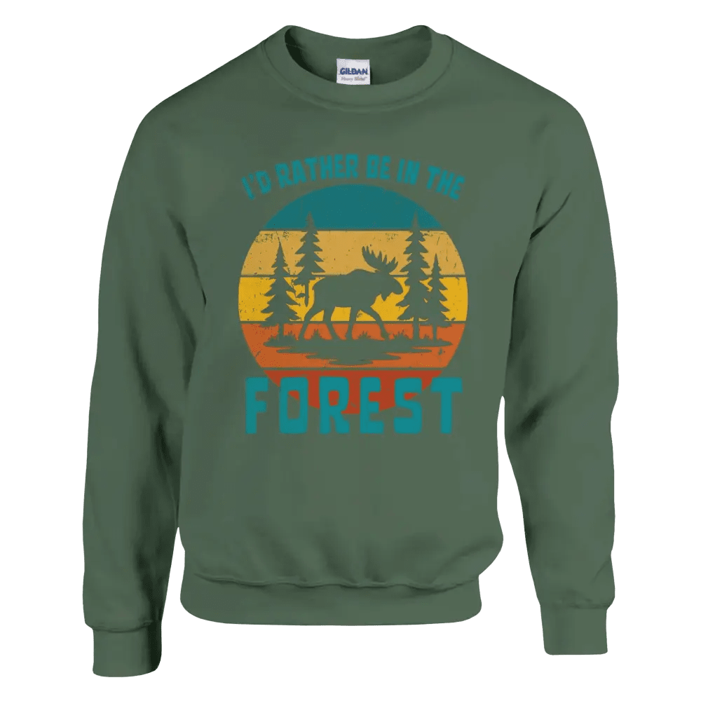 I'd Rather Be In The Forest Moose - Sweatshirt - Rather Be In Finland