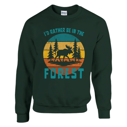 I'd Rather Be In The Forest Moose - Sweatshirt - Rather Be In Finland