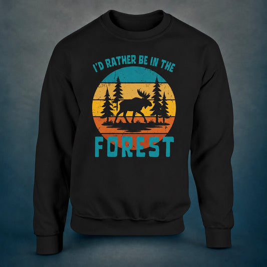 I'd Rather Be In The Forest Moose - Sweatshirt - Rather Be In Finland