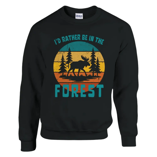 I'd Rather Be In The Forest Moose - Sweatshirt - Rather Be In Finland