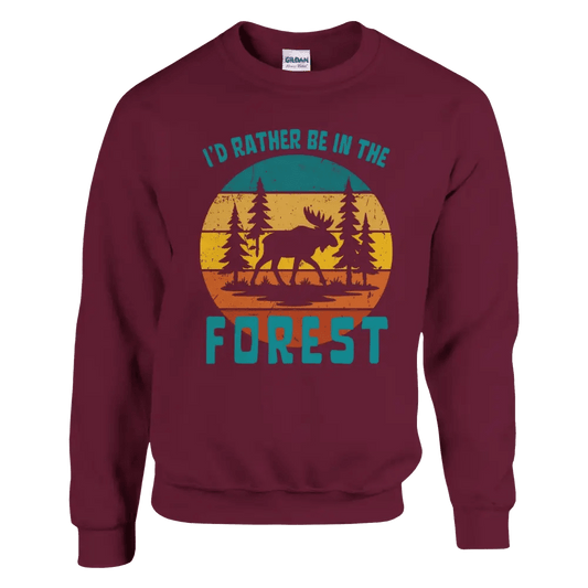 I'd Rather Be In The Forest Moose - Sweatshirt - Rather Be In Finland