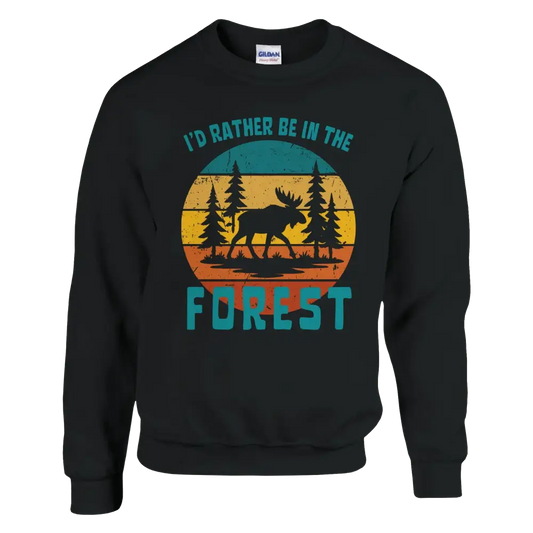 I'd Rather Be In The Forest Moose - Sweatshirt - Rather Be In Finland