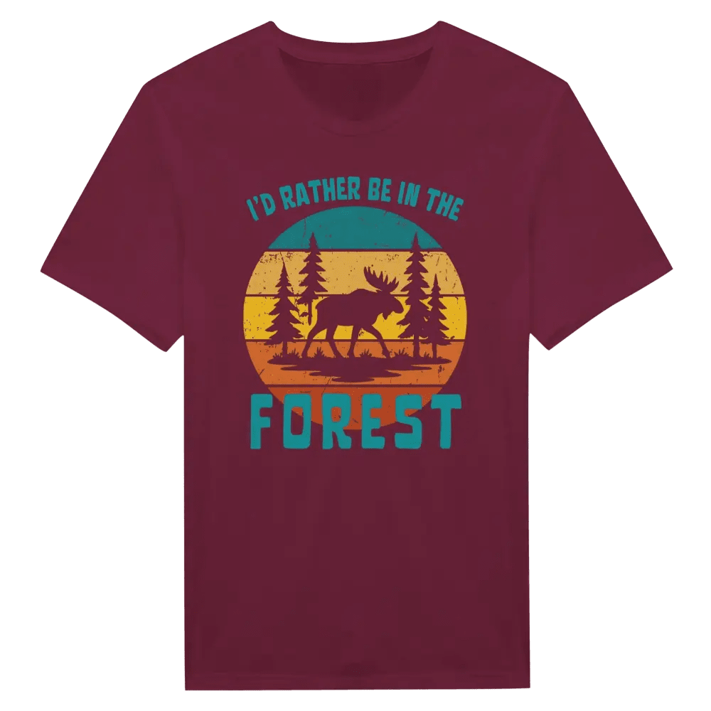 I'd Rather Be In The Forest Moose - T-shirt - Rather Be In Finland