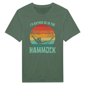 Tuotekuva: t-paita, painatuksena I'd Rather Be In The Hammock 2 (Rather Be in Finland)