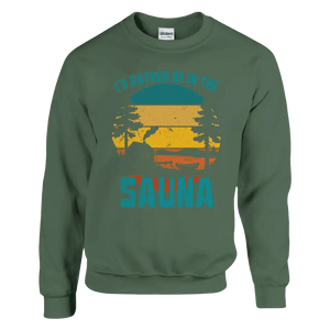 Photo du produit : sweat-shirt au motif « I'd Rather Be In The Sauna By The Lake » de Rather Be in Finland