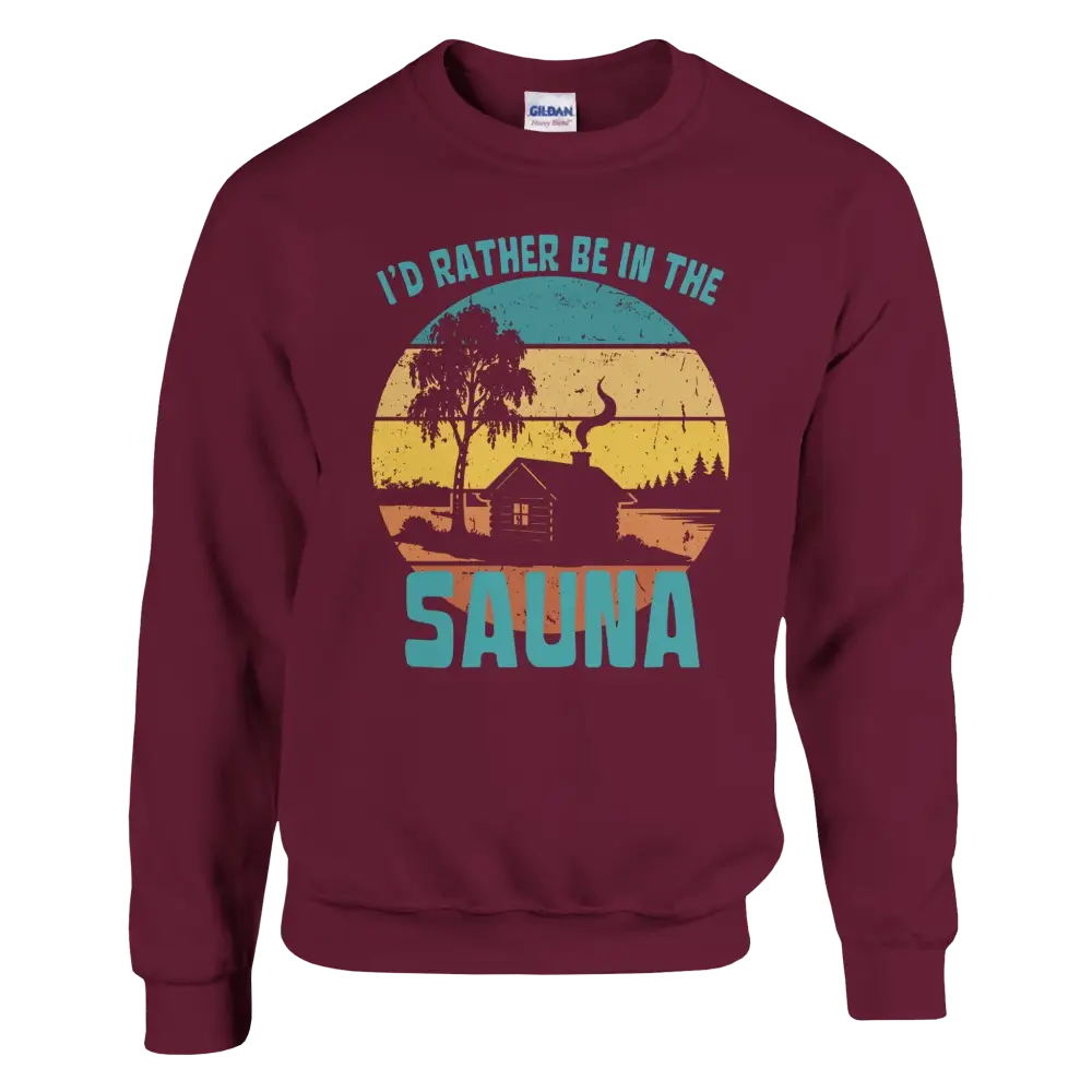 I'd Rather Be In The Sauna Cabin - Sweatshirt - Rather Be In Finland