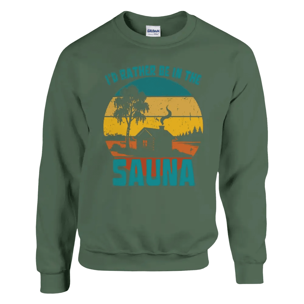 I'd Rather Be In The Sauna Cabin - Sweatshirt - Rather Be In Finland