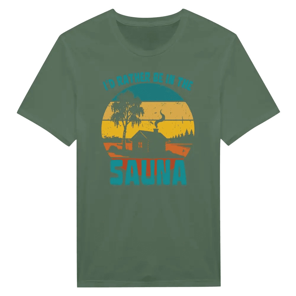 I'd Rather Be In The Sauna Cabin - T-shirt - Rather Be In Finland