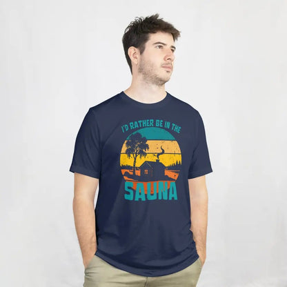 I'd Rather Be In The Sauna Cabin - T-shirt - Rather Be In Finland