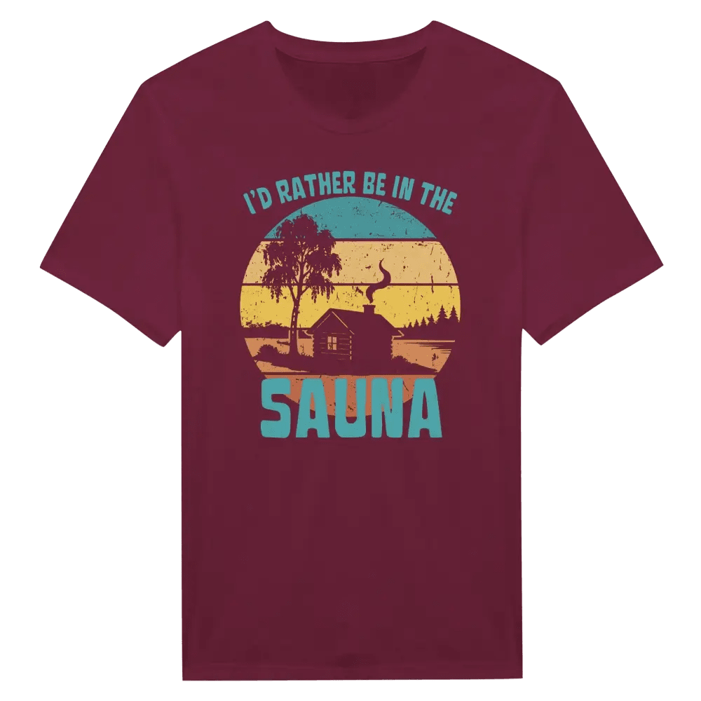 I'd Rather Be In The Sauna Cabin - T-shirt - Rather Be In Finland