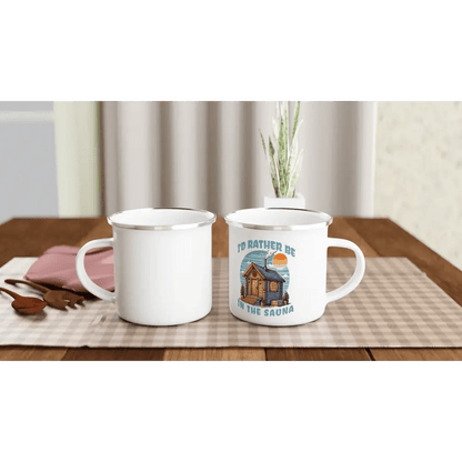 I'd Rather Be In The Sauna - Sauna Enamel Mug - Rather Be In Finland