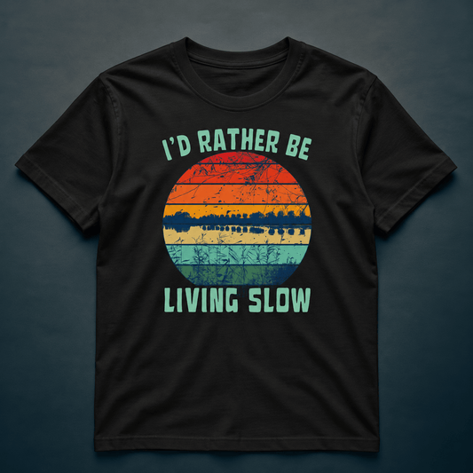 I'd Rather Be Living Slow 3 - T-Shirt - Rather Be In Finland