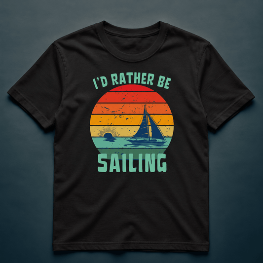 I'd Rather Be Sailing - T-Shirt - Rather Be In Finland