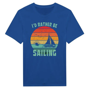 Tuotekuva: t-paita, painatuksena I'd Rather Be Sailing (Rather Be in Finland)