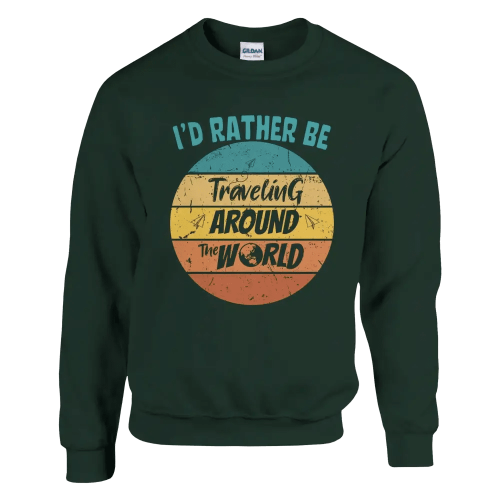 I'd Rather Be Travelling Around The World - Sweatshirt - Rather Be In Finland