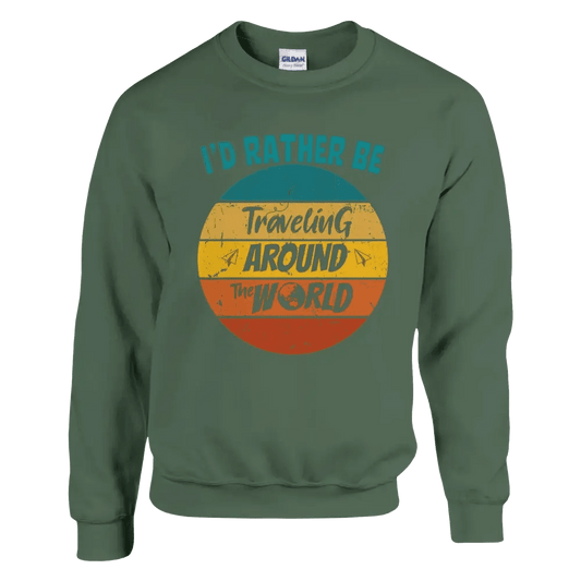 I'd Rather Be Travelling Around The World - Sweatshirt - Rather Be In Finland