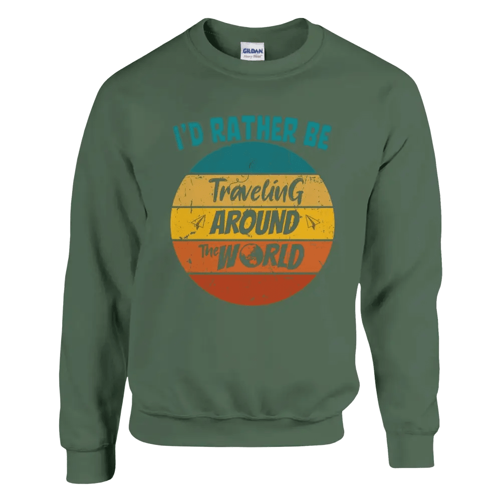 I'd Rather Be Travelling Around The World - Sweatshirt - Rather Be In Finland