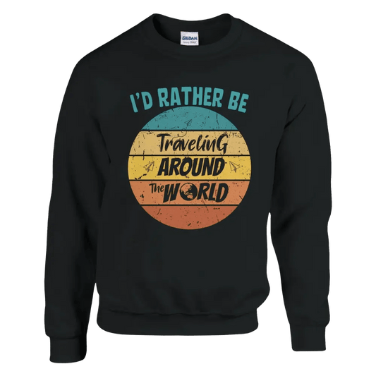 I'd Rather Be Travelling Around The World - Sweatshirt - Rather Be In Finland