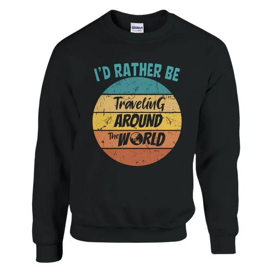 I'd Rather Be Travelling Around The World - Sweatshirt - Rather Be In Finland