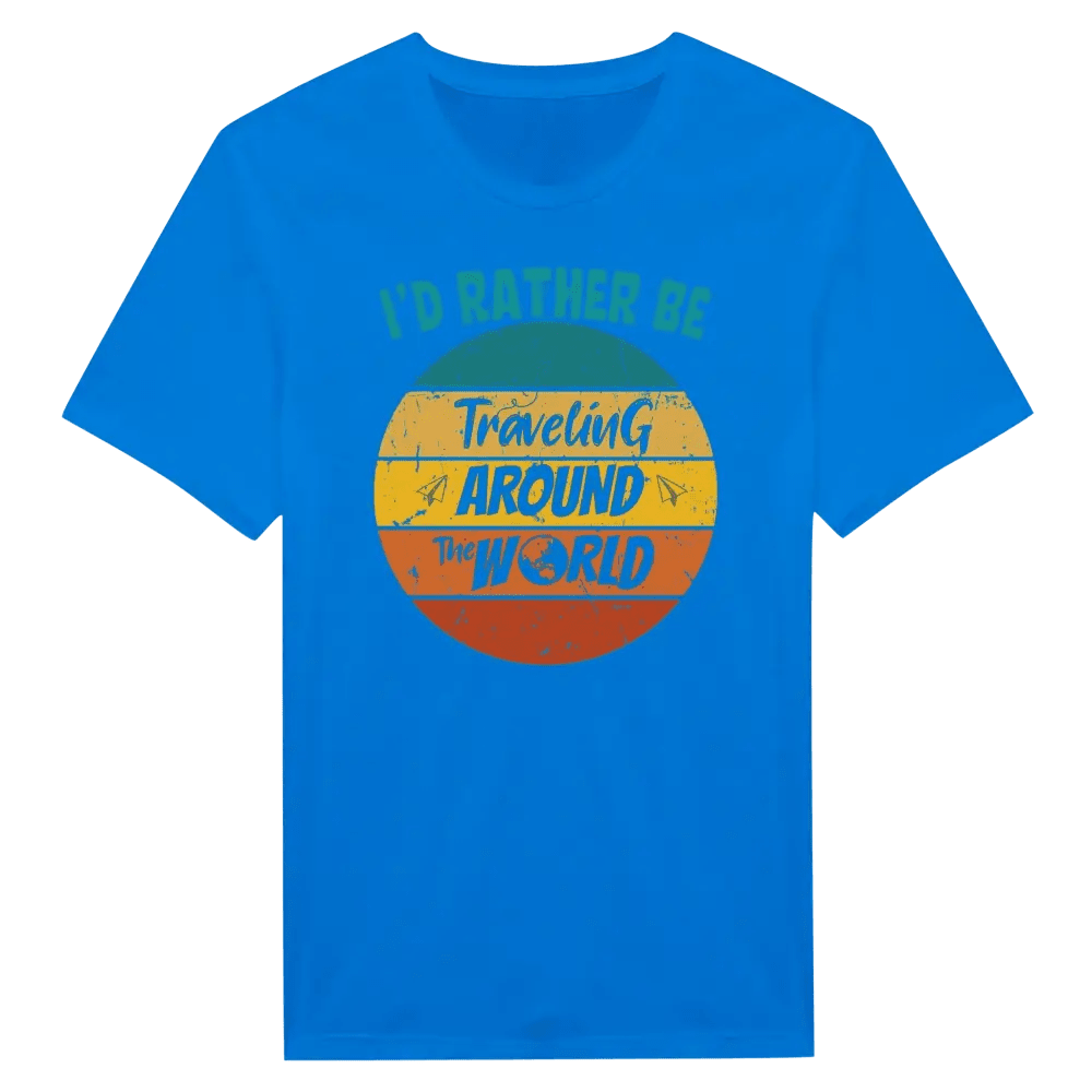 I'd Rather Be Travelling Around The World - T-shirt - Rather Be In Finland