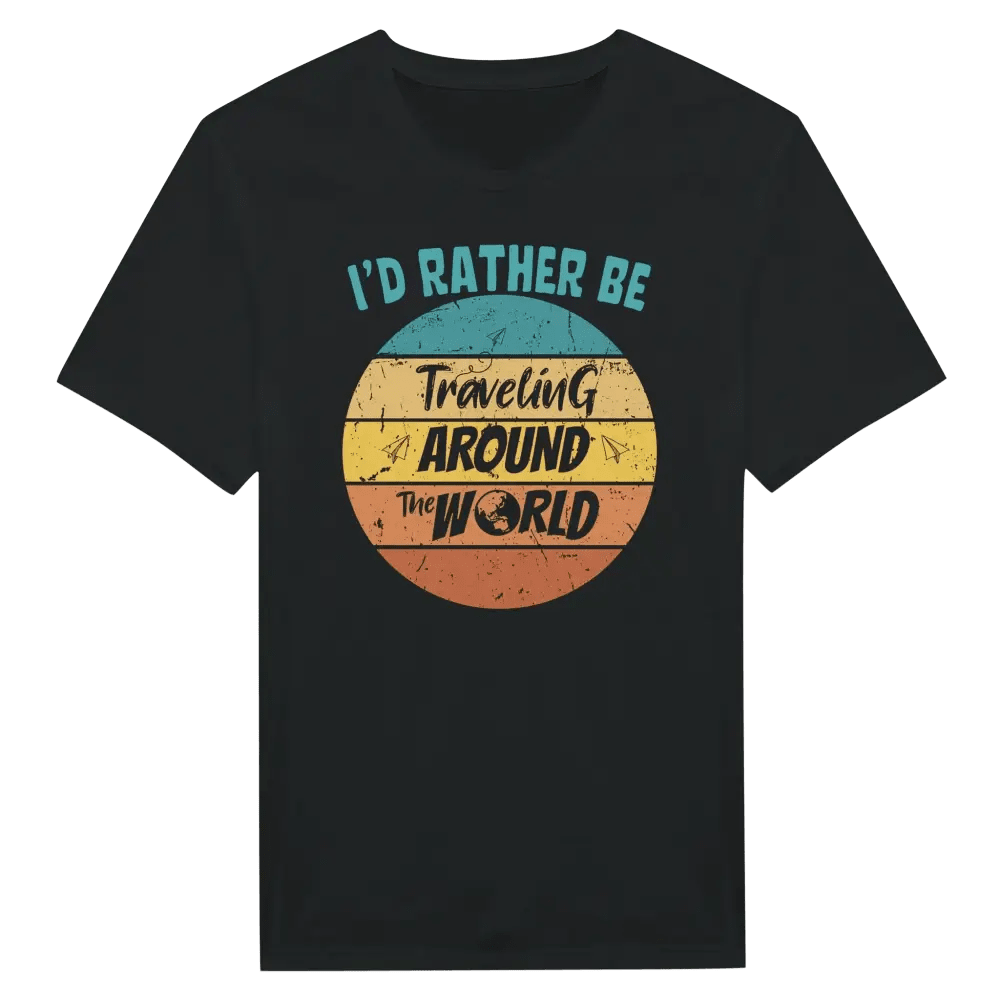 I'd Rather Be Travelling Around The World - T-shirt - Rather Be In Finland