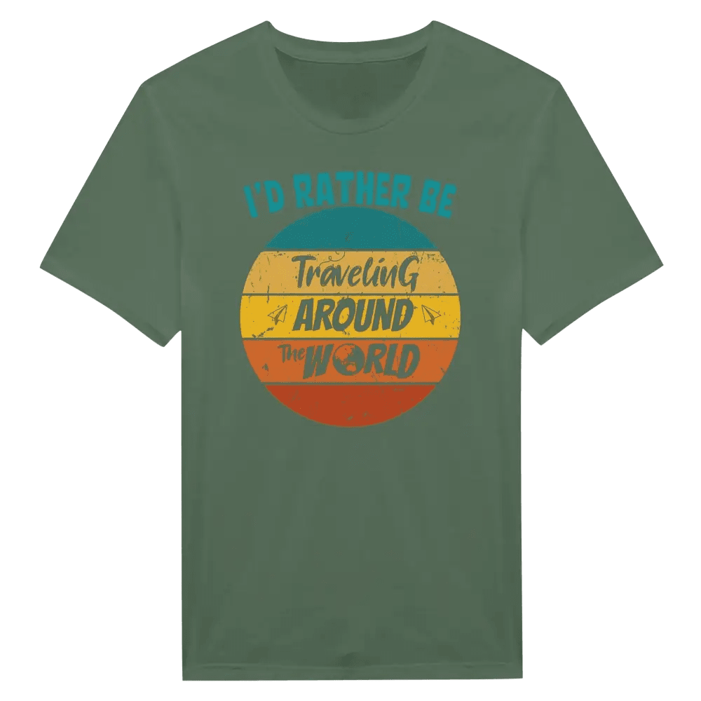 I'd Rather Be Travelling Around The World - T-shirt - Rather Be In Finland