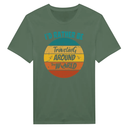 I'd Rather Be Travelling Around The World - T-shirt - Rather Be In Finland