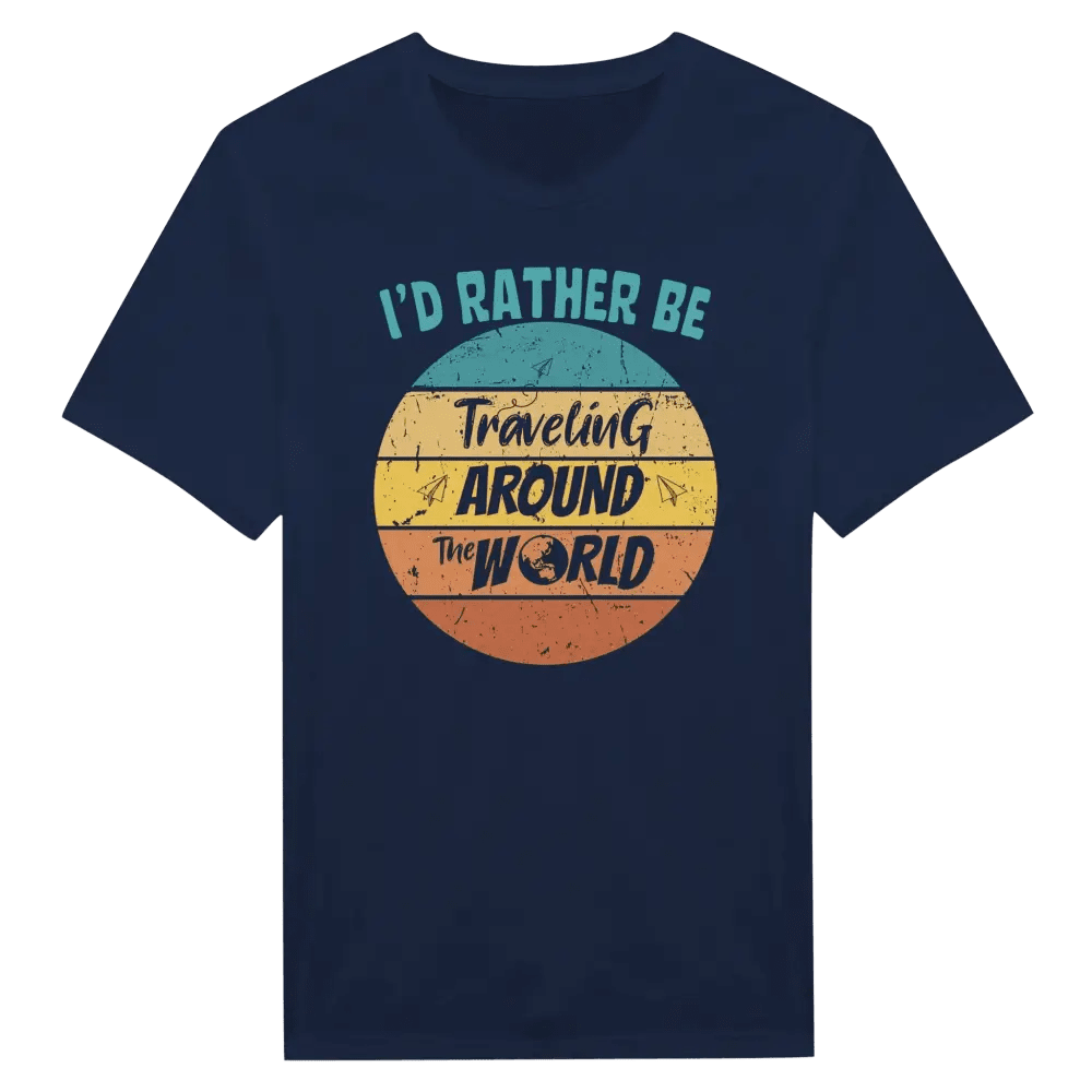 I'd Rather Be Travelling Around The World - T-shirt - Rather Be In Finland