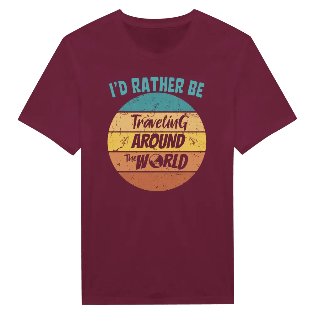 I'd Rather Be Travelling Around The World - T-shirt - Rather Be In Finland
