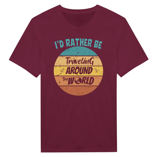 I'd Rather Be Travelling Around The World - T-shirt - Rather Be In Finland