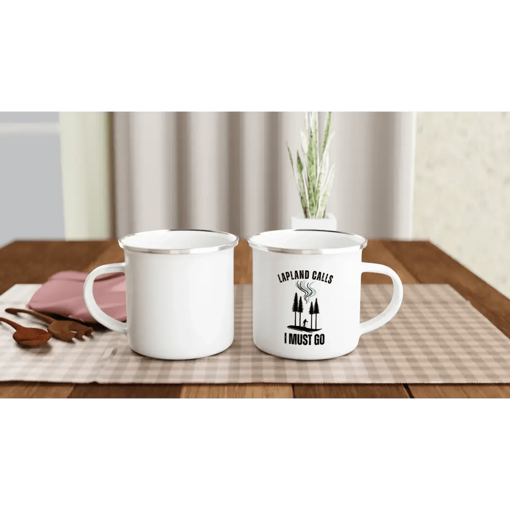 Lapland Calls - I Must Go - Enamel Mug - Rather Be In Finland